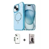 MARSİLYAN™- iPhone 14 Kılıf Kıvılcım Form Prime - Siyah Bilvis Hayalet Cam Ekran Koruyucu + Shine Kamera Lens - YL