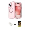 MARSİLYAN™- iPhone 14 Kılıf Kıvılcım Form Prime - Siyah Buffer Cam Ekran Koruyucu + Diamond Kamera Lens - KI