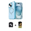 MARSİLYAN™- iPhone 14 Kılıf Kıvılcım Form Prime - Siyah Buffer Cam Ekran Koruyucu + PVD Metal Kamera Lens - MI