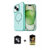 MARSİLYAN™- iPhone 14 Kılıf Kıvılcım Form Prime - Siyah Buffer Cam Ekran Koruyucu + PVD Metal Kamera Lens - MI