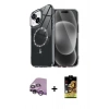 MARSİLYAN™- iPhone 14 Kılıf Kıvılcım Form Prime - Siyah Buffer Cam Ekran Koruyucu + Raze Metal Kamera Lens - MR
