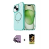 MARSİLYAN™- iPhone 14 Kılıf Kıvılcım Form Prime - Siyah Buffer Cam Ekran Koruyucu + Raze Metal Kamera Lens - SH