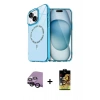 MARSİLYAN™- iPhone 14 Kılıf Kıvılcım Form Prime - Siyah Buffer Cam Ekran Koruyucu + Raze Metal Kamera Lens - SH