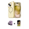 MARSİLYAN™- iPhone 14 Kılıf Kıvılcım Form Prime - Siyah Buffer Cam Ekran Koruyucu + Raze Metal Kamera Lens - SH