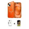 MARSİLYAN™- iPhone 14 Kılıf Kıvılcım Form Prime - Siyah Buffer Cam Ekran Koruyucu + Shine Kamera Lens - GD