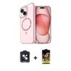 MARSİLYAN™- iPhone 14 Kılıf Kıvılcım Form Prime - Siyah Buffer Cam Ekran Koruyucu + Siyah PVD Metal Kamera Lens