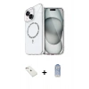 MARSİLYAN™- iPhone 14 Kılıf Kıvılcım Form Prime - Siyah Joko Magic 5D Cam + Diamond Kamera Lens - PE