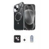MARSİLYAN™- iPhone 14 Kılıf Kıvılcım Form Prime - Siyah Joko Magic 5D Cam + PVD Metal Kamera Lens - PE