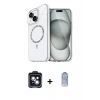 MARSİLYAN™- iPhone 14 Kılıf Kıvılcım Form Prime - Siyah Joko Magic 5D Cam + PVD Metal Kamera Lens - SH