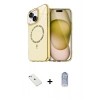 MARSİLYAN™- iPhone 14 Kılıf Kıvılcım Form Prime - Siyah Joko Magic 5D Cam + Sierra Blue Diamond Kamera Lens