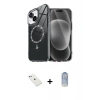 MARSİLYAN™- iPhone 14 Kılıf Kıvılcım Form Prime - Siyah Joko Magic 5D Cam + Sierra Blue Diamond Kamera Lens