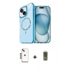 MARSİLYAN™- iPhone 14 Kılıf Kıvılcım Form Prime - Siyah Joko Magic 5D Hayalet Cam + Kırmızı Shine Kamera Lens