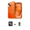MARSİLYAN™- iPhone 14 Kılıf Kıvılcım Form Prime - Siyah Joko Magic 5D Hayalet Cam + PVD Metal Kamera Lens - PE
