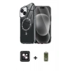 MARSİLYAN™- iPhone 14 Kılıf Kıvılcım Form Prime - Siyah Joko Magic 5D Hayalet Cam + PVD Metal Kamera Lens - PE