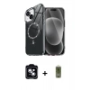 MARSİLYAN™- iPhone 14 Kılıf Kıvılcım Form Prime - Siyah Joko Magic 5D Hayalet Cam + PVD Metal Kamera Lens - MI