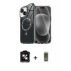 MARSİLYAN™- iPhone 14 Kılıf Kıvılcım Form Prime - Siyah Joko Magic 5D Hayalet Cam + PVD Metal Kamera Lens - TU