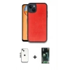 MARSİLYAN™- iPhone 14 Kılıf Kıvılcım Işık Serisi - Şeffaf 360 Full Body Arka Koruyucu + Shine Kamera Lens - GS