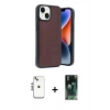 MARSİLYAN™- iPhone 14 Kılıf Kıvılcım Işık Serisi - Şeffaf 360 Full Body Arka Koruyucu + Shine Kamera Lens - GS