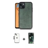 MARSİLYAN™- iPhone 14 Kılıf Kıvılcım Işık Serisi - Şeffaf 360 Full Body Arka Koruyucu + Shine Kamera Lens - SH