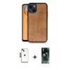 MARSİLYAN™- iPhone 14 Kılıf Kıvılcım Işık Serisi - Şeffaf 360 Full Body Arka Koruyucu + Shine Kamera Lens - SH