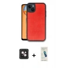 MARSİLYAN™- iPhone 14 Kılıf Kıvılcım Işık Serisi - Şeffaf Pasifik Cam Ekran Koruyucu + PVD Metal Kamera Lens - PE