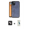 MARSİLYAN™- iPhone 14 Kılıf Kıvılcım Işık Serisi - Şeffaf Pasifik Cam Ekran Koruyucu + PVD Metal Kamera Lens - PE
