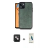 MARSİLYAN™- iPhone 14 Kılıf Kıvılcım Işık Serisi - Şeffaf Pasifik Cam Ekran Koruyucu + PVD Metal Kamera Lens - PE