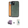 MARSİLYAN™- iPhone 14 Kılıf Kıvılcım Işık Serisi - Şeffaf Pasifik Cam Ekran Koruyucu + Raze Metal Kamera Lens - SH