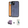 MARSİLYAN™- iPhone 14 Kılıf Kıvılcım Işık Serisi - Şeffaf Pasifik Cam Ekran Koruyucu + Raze Metal Kamera Lens - SH