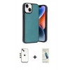 MARSİLYAN™- iPhone 14 Kılıf Kıvılcım Işık Serisi - Şeffaf Pasifik Cam Ekran Koruyucu + Shine Kamera Lens - GD