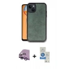 MARSİLYAN™- iPhone 14 Kılıf Kıvılcım Işık Serisi - Şeffaf Royal Nano Ekran Koruyucu + Raze Metal Kamera Lens - MR