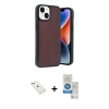 MARSİLYAN™- iPhone 14 Kılıf Kıvılcım Işık Serisi - Şeffaf Royal Nano Ekran Koruyucu + Diamond Kamera Lens - PE