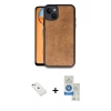 MARSİLYAN™- iPhone 14 Kılıf Kıvılcım Işık Serisi - Şeffaf Royal Nano Ekran Koruyucu + Diamond Kamera Lens - PE