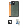 MARSİLYAN™- iPhone 14 Kılıf Kıvılcım Işık Serisi - Şeffaf Royal Nano Ekran Koruyucu + PVD Metal Kamera Lens - PE
