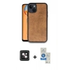 MARSİLYAN™- iPhone 14 Kılıf Kıvılcım Işık Serisi - Şeffaf Royal Nano Ekran Koruyucu + PVD Metal Kamera Lens - PE