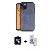 MARSİLYAN™- iPhone 14 Kılıf Kıvılcım Işık Serisi - Şeffaf Royal Nano Ekran Koruyucu + PVD Metal Kamera Lens - GS