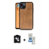 MARSİLYAN™- iPhone 14 Kılıf Kıvılcım Işık Serisi - Şeffaf Royal Nano Ekran Koruyucu + PVD Metal Kamera Lens - GS