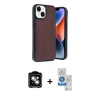 MARSİLYAN™- iPhone 14 Kılıf Kıvılcım Işık Serisi - Şeffaf Royal Nano Ekran Koruyucu + PVD Metal Kamera Lens - GS