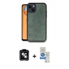 MARSİLYAN™- iPhone 14 Kılıf Kıvılcım Işık Serisi - Şeffaf Royal Nano Ekran Koruyucu + PVD Metal Kamera Lens - GS