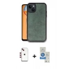MARSİLYAN™- iPhone 14 Kılıf Kıvılcım Işık Serisi - Şeffaf Royal Nano Ekran Koruyucu + Shine Kamera Lens - KI