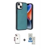MARSİLYAN™- iPhone 14 Kılıf Kıvılcım Işık Serisi - Şeffaf Royal Nano Ekran Koruyucu + Shine Kamera Lens - KI