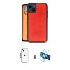 MARSİLYAN™- iPhone 14 Kılıf Kıvılcım Işık Serisi - Siyah 3D Antistatik Cam Ekran Koruyucu + Shine Kamera Lens - MI