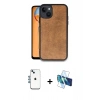 MARSİLYAN™- iPhone 14 Kılıf Kıvılcım Işık Serisi - Siyah 3D Antistatik Cam Ekran Koruyucu + Shine Kamera Lens - MI
