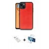 MARSİLYAN™- iPhone 14 Kılıf Kıvılcım Işık Serisi - Siyah 3D Antistatik Cam Ekran Koruyucu + Diamond Kamera Lens - YL