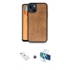 MARSİLYAN™- iPhone 14 Kılıf Kıvılcım Işık Serisi - Siyah 3D Antistatik Cam Ekran Koruyucu + Diamond Kamera Lens - YL