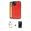 MARSİLYAN™- iPhone 14 Kılıf Kıvılcım Işık Serisi - Siyah 3D Antistatik Hayalet Cam Ekran Koruyucu + Shine Kamera Lens - GD