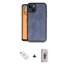 MARSİLYAN™- iPhone 14 Kılıf Kıvılcım Işık Serisi - Siyah Bilvis 3D Cam Ekran Koruyucu + Diamond Kamera Lens - YL