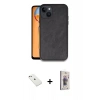 MARSİLYAN™- iPhone 14 Kılıf Kıvılcım Işık Serisi - Siyah Bilvis 3D Cam Ekran Koruyucu + Diamond Kamera Lens - PE
