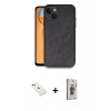MARSİLYAN™- iPhone 14 Kılıf Kıvılcım Işık Serisi - Siyah Bilvis 3D Cam Ekran Koruyucu + Diamond Kamera Lens - YL
