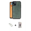 MARSİLYAN™- iPhone 14 Kılıf Kıvılcım Işık Serisi - Siyah Bilvis 3D Cam Ekran Koruyucu + Diamond Kamera Lens - YL